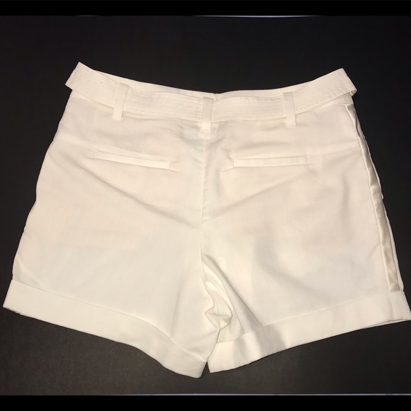 Anthropologie Leifsdottir White Tuxedo Stripe Shorts - size 8 - Picture 2 of 13